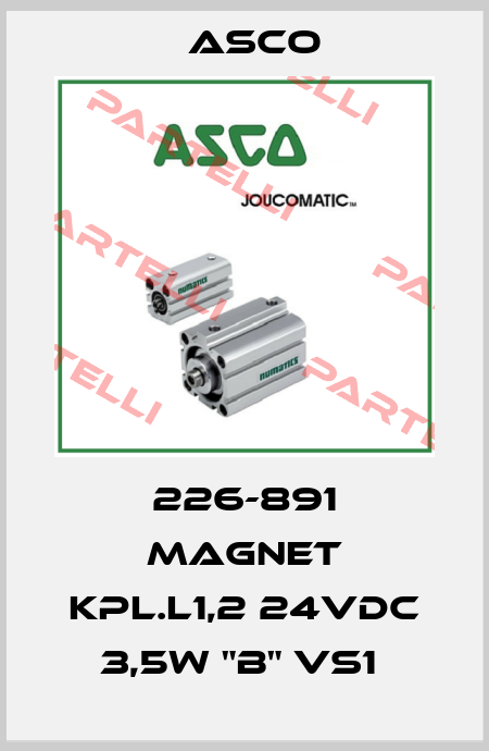 226-891 MAGNET KPL.L1,2 24VDC 3,5W "B" VS1  Asco