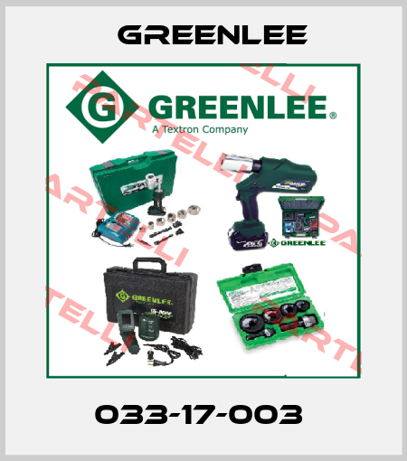 033-17-003  Greenlee