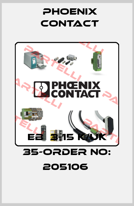EB  3-15 K/UK 35-ORDER NO: 205106  Phoenix Contact
