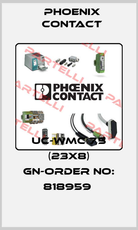 UC-WMC 7,5 (23X8) GN-ORDER NO: 818959  Phoenix Contact