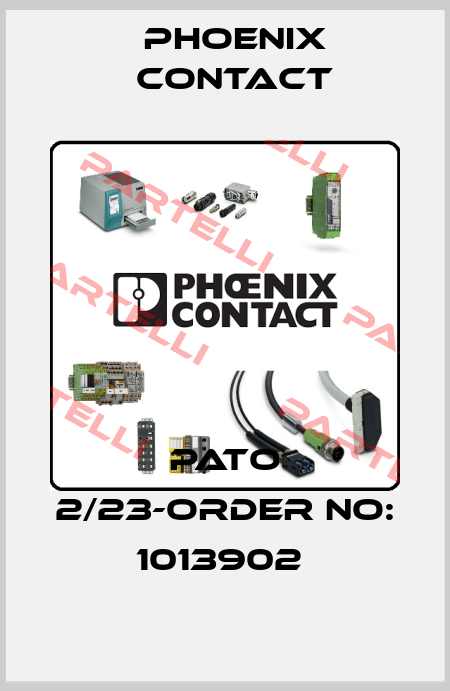 PATO 2/23-ORDER NO: 1013902  Phoenix Contact