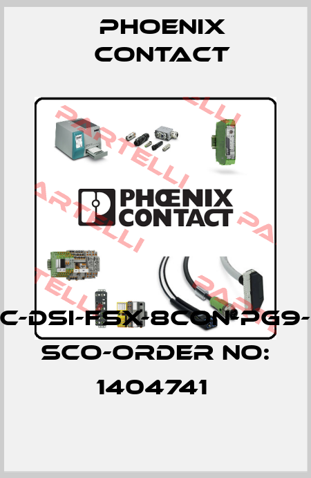 SACC-DSI-FSX-8CON-PG9-L180 SCO-ORDER NO: 1404741  Phoenix Contact