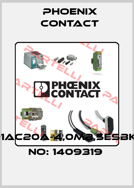 EV-T2M3C-1AC20A-4,0M2,5ESBK00-ORDER NO: 1409319  Phoenix Contact
