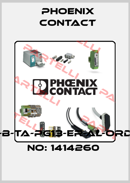HC-B-TA-PG13-ER-AL-ORDER NO: 1414260  Phoenix Contact