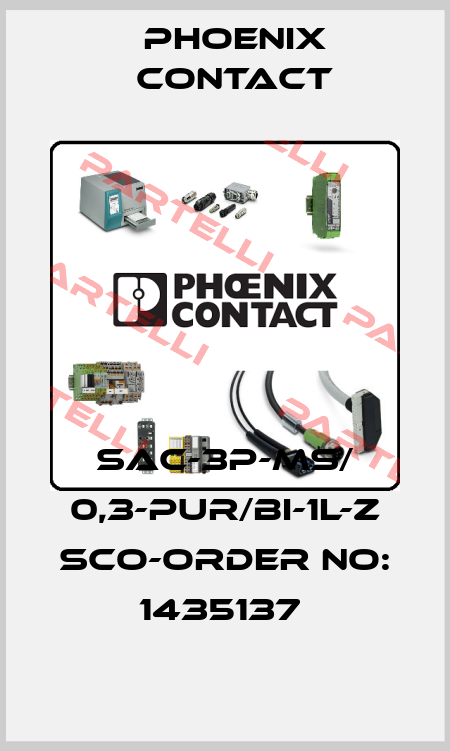 SAC-3P-MS/ 0,3-PUR/BI-1L-Z SCO-ORDER NO: 1435137  Phoenix Contact