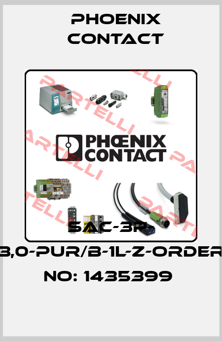 SAC-3P- 3,0-PUR/B-1L-Z-ORDER NO: 1435399  Phoenix Contact