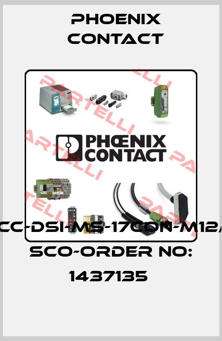 SACC-DSI-MS-17CON-M12/0,5 SCO-ORDER NO: 1437135  Phoenix Contact