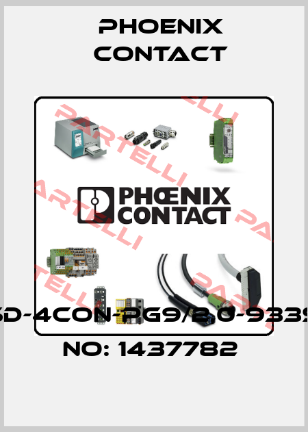 SACCBP-FSD-4CON-PG9/2,0-933SCO-ORDER NO: 1437782  Phoenix Contact