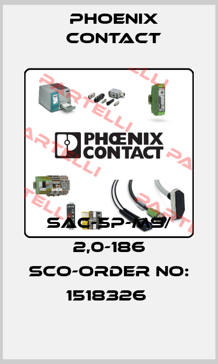SAC-5P-MS/ 2,0-186 SCO-ORDER NO: 1518326  Phoenix Contact
