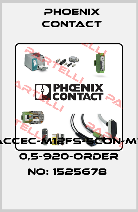 SACCEC-M12FS-5CON-M16/ 0,5-920-ORDER NO: 1525678  Phoenix Contact