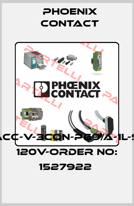 SACC-V-3CON-PG9/A-1L-SV 120V-ORDER NO: 1527922  Phoenix Contact