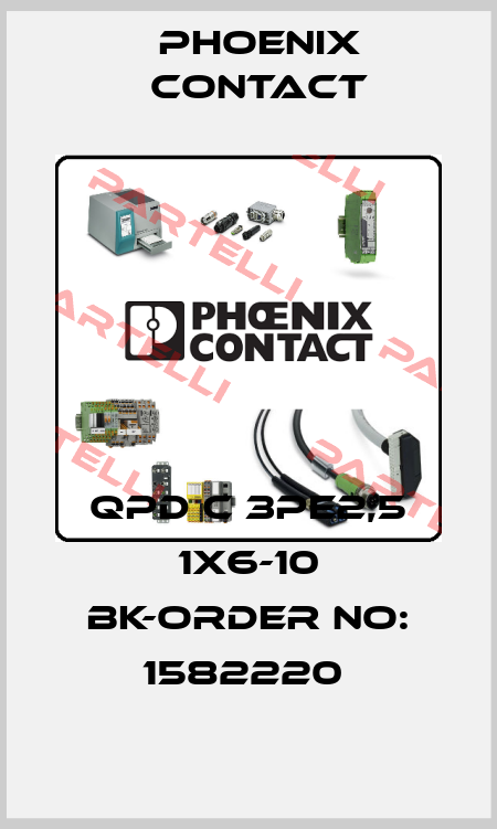 QPD C 3PE2,5 1X6-10 BK-ORDER NO: 1582220  Phoenix Contact