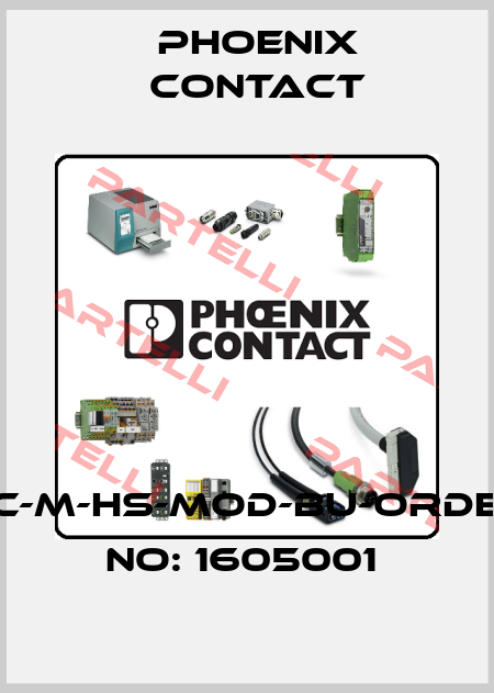 HC-M-HS-MOD-BU-ORDER NO: 1605001  Phoenix Contact
