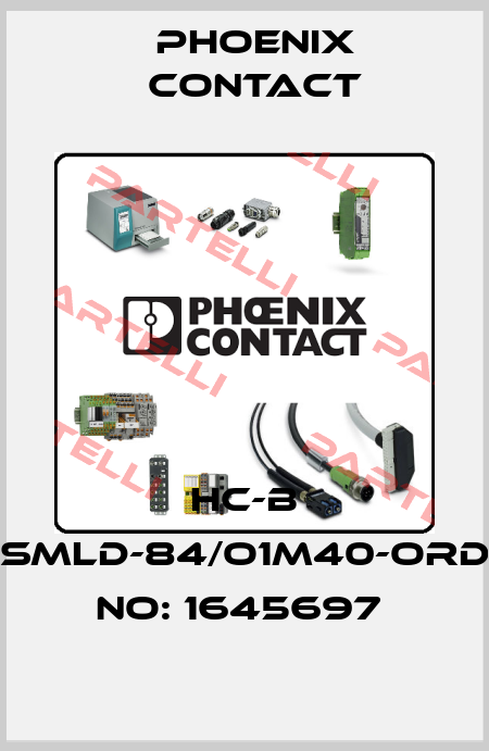 HC-B 16-SMLD-84/O1M40-ORDER NO: 1645697  Phoenix Contact