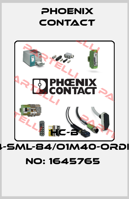 HC-B 24-SML-84/O1M40-ORDER NO: 1645765  Phoenix Contact