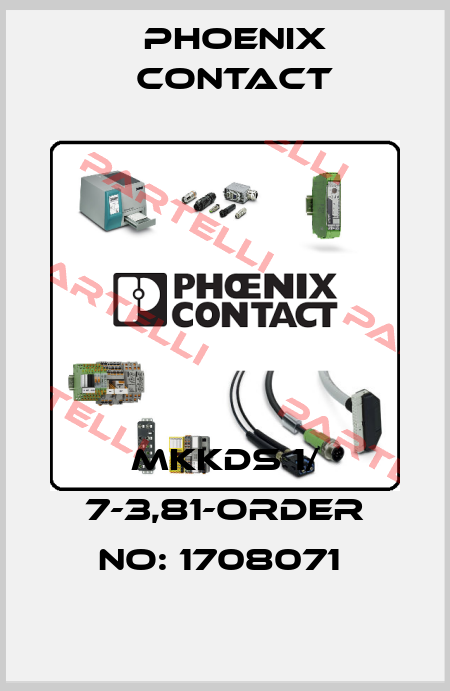 MKKDS 1/ 7-3,81-ORDER NO: 1708071  Phoenix Contact