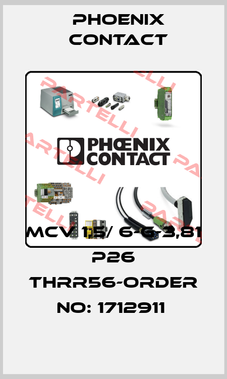 MCV 1,5/ 6-G-3,81 P26 THRR56-ORDER NO: 1712911  Phoenix Contact