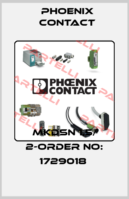 MKDSN 1,5/ 2-ORDER NO: 1729018  Phoenix Contact