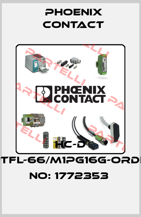 HC-D 15-TFL-66/M1PG16G-ORDER NO: 1772353  Phoenix Contact