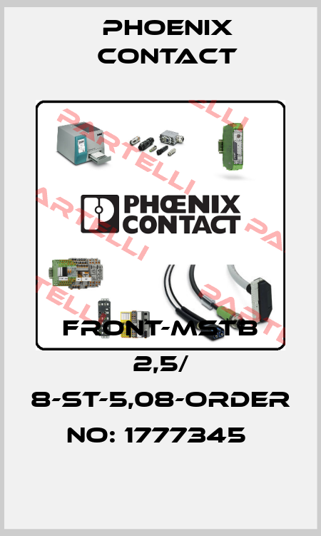 FRONT-MSTB 2,5/ 8-ST-5,08-ORDER NO: 1777345  Phoenix Contact