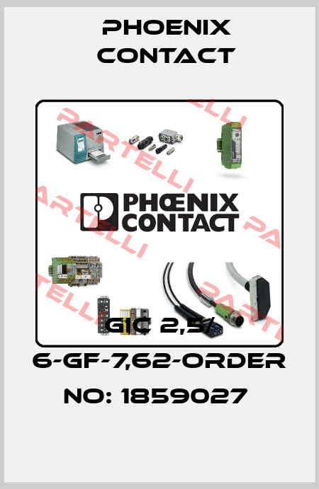 GIC 2,5/ 6-GF-7,62-ORDER NO: 1859027  Phoenix Contact