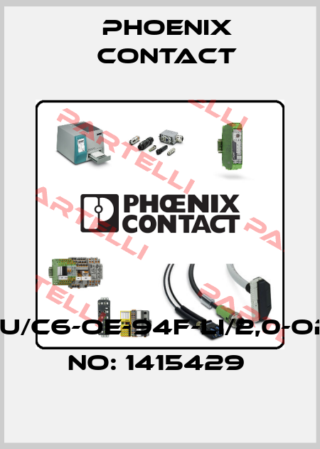 VS-BU/C6-OE-94F-LI/2,0-ORDER NO: 1415429  Phoenix Contact