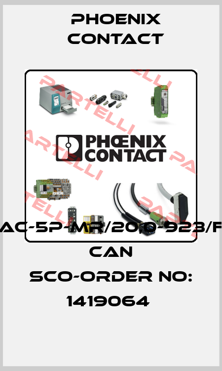 SAC-5P-MR/20,0-923/FS CAN SCO-ORDER NO: 1419064  Phoenix Contact