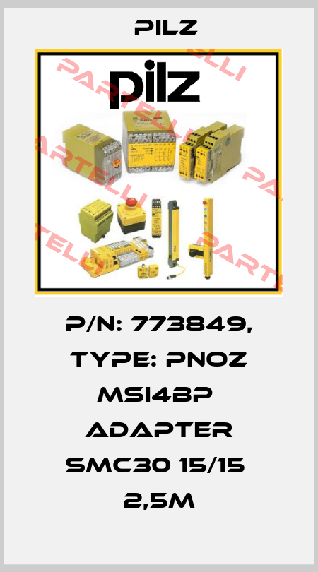 p/n: 773849, Type: PNOZ msi4Bp  Adapter SMC30 15/15  2,5m Pilz