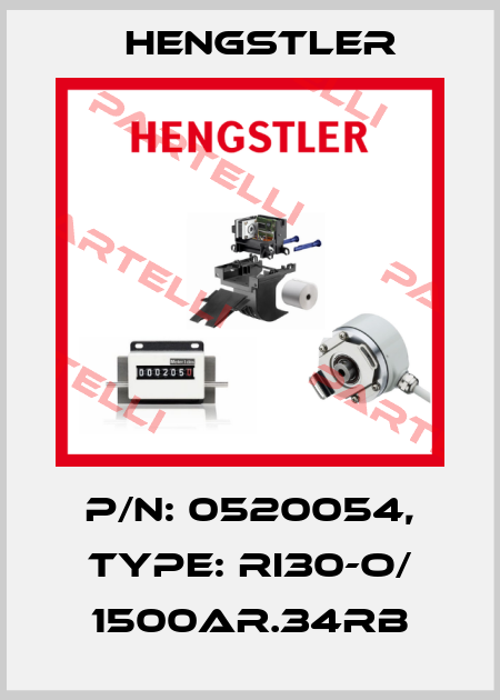 p/n: 0520054, Type: RI30-O/ 1500AR.34RB Hengstler