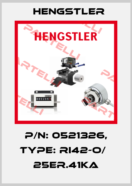 p/n: 0521326, Type: RI42-O/   25ER.41KA Hengstler