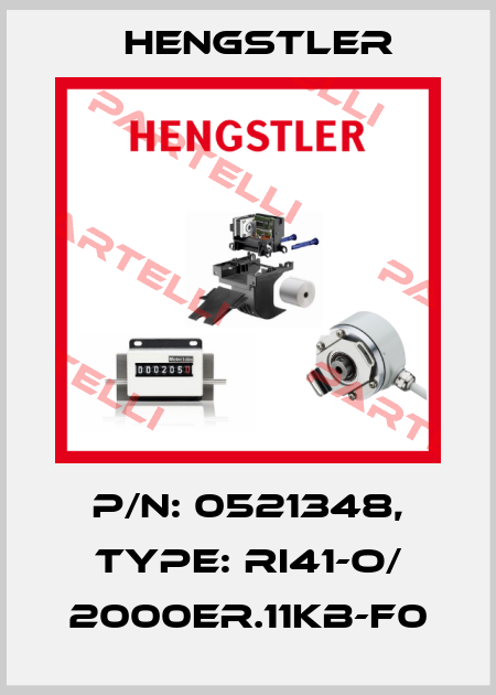 p/n: 0521348, Type: RI41-O/ 2000ER.11KB-F0 Hengstler