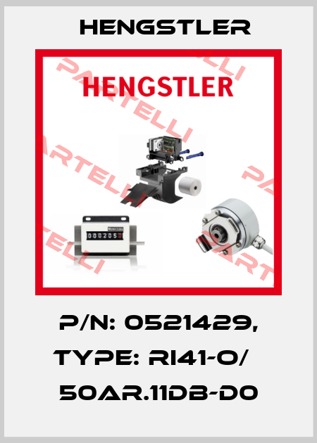 p/n: 0521429, Type: RI41-O/   50AR.11DB-D0 Hengstler