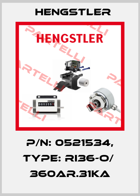 p/n: 0521534, Type: RI36-O/  360AR.31KA Hengstler