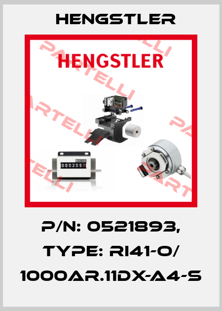 p/n: 0521893, Type: RI41-O/ 1000AR.11DX-A4-S Hengstler