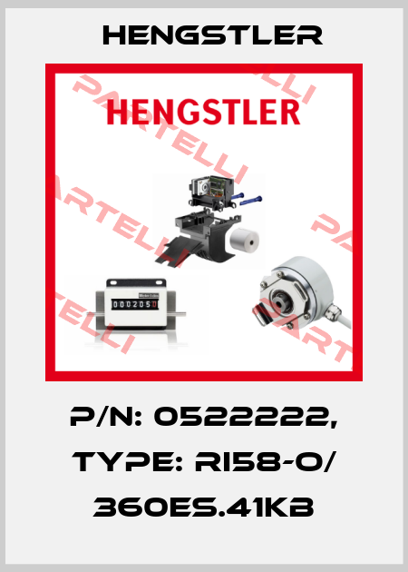p/n: 0522222, Type: RI58-O/ 360ES.41KB Hengstler