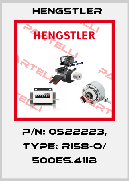 p/n: 0522223, Type: RI58-O/ 500ES.41IB Hengstler
