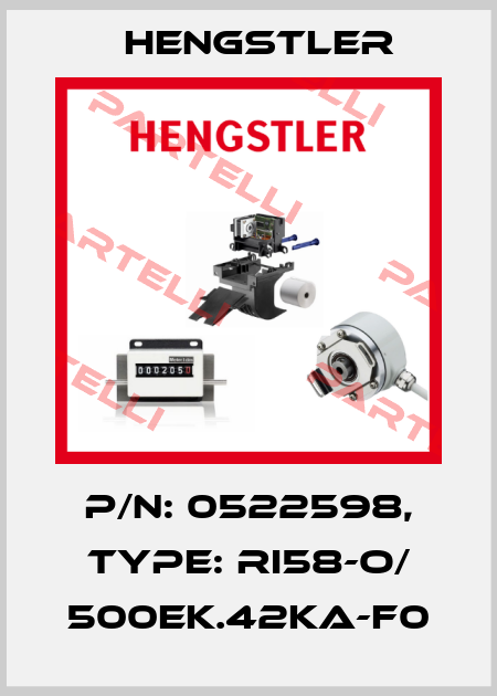 p/n: 0522598, Type: RI58-O/ 500EK.42KA-F0 Hengstler