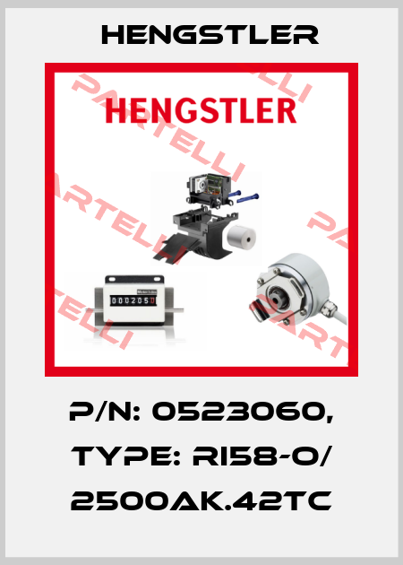 p/n: 0523060, Type: RI58-O/ 2500AK.42TC Hengstler