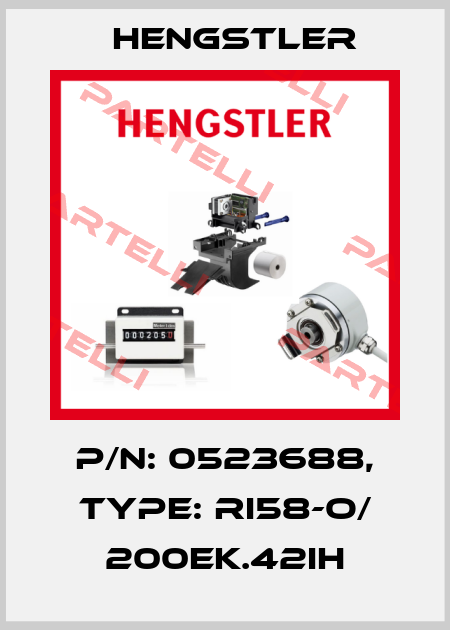 p/n: 0523688, Type: RI58-O/ 200EK.42IH Hengstler