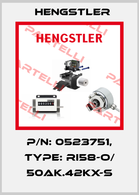 p/n: 0523751, Type: RI58-O/ 50AK.42KX-S Hengstler