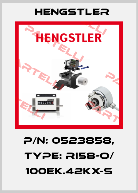 p/n: 0523858, Type: RI58-O/ 100EK.42KX-S Hengstler