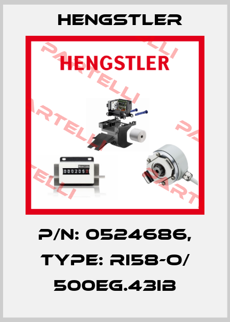 p/n: 0524686, Type: RI58-O/ 500EG.43IB Hengstler