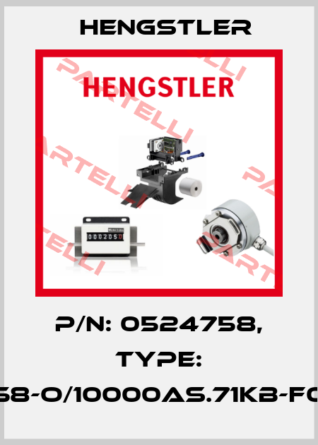 p/n: 0524758, Type: RI58-O/10000AS.71KB-F0-S Hengstler
