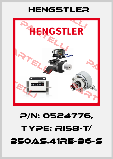p/n: 0524776, Type: RI58-T/ 250AS.41RE-B6-S Hengstler