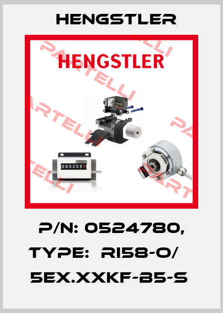 P/N: 0524780, Type:  RI58-O/    5EX.XXKF-B5-S  Hengstler