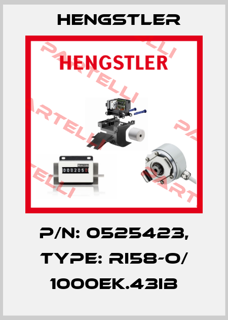 p/n: 0525423, Type: RI58-O/ 1000EK.43IB Hengstler
