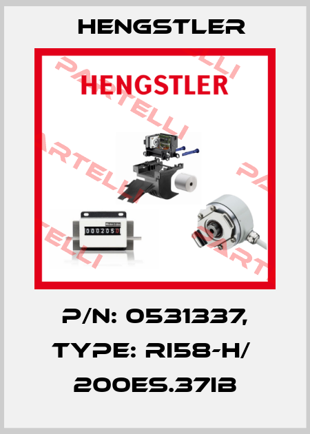 p/n: 0531337, Type: RI58-H/  200ES.37IB Hengstler