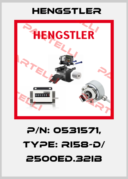p/n: 0531571, Type: RI58-D/ 2500ED.32IB Hengstler