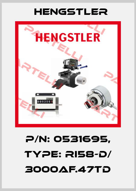 p/n: 0531695, Type: RI58-D/ 3000AF.47TD Hengstler