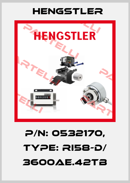 p/n: 0532170, Type: RI58-D/ 3600AE.42TB Hengstler